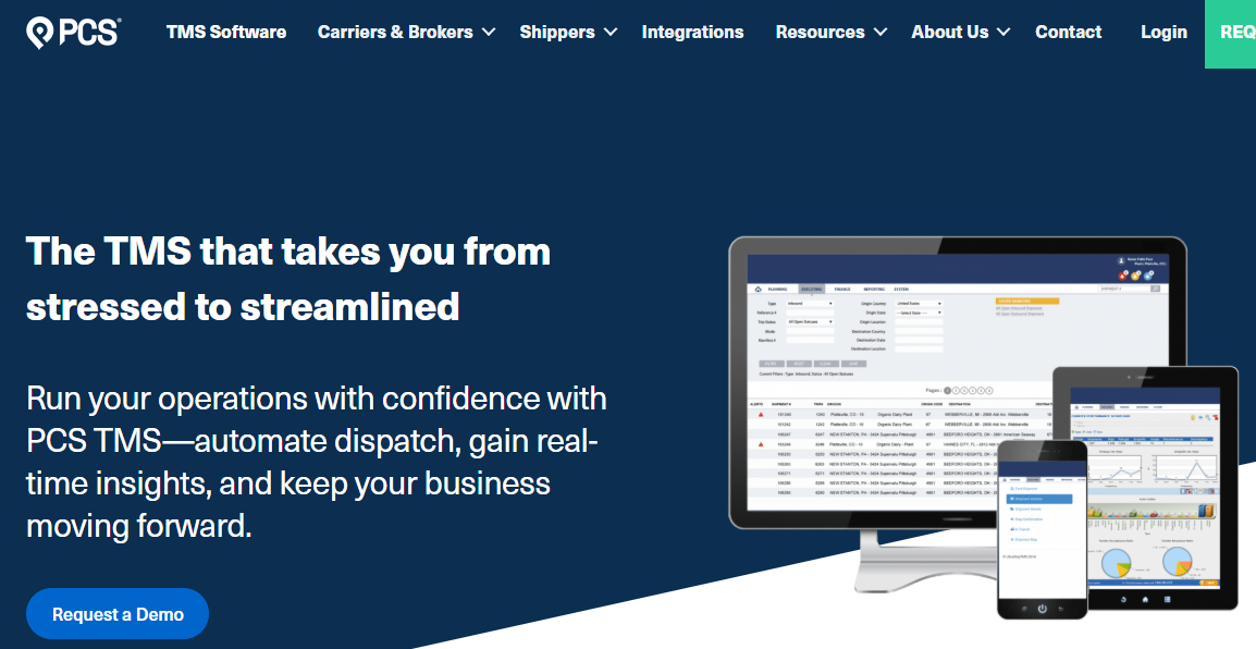 PCS TMS Screenshot 1